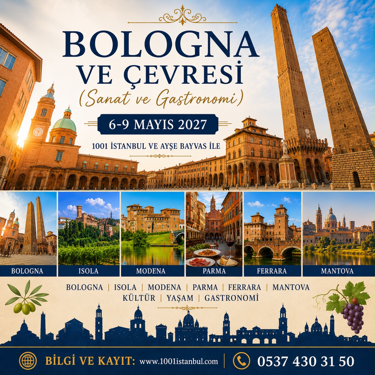 LEZZETE YOLCULUK: Bologna-Isola-Modena-Parma-Ferrara-Mantova